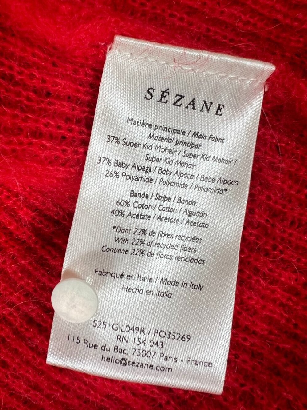 Red Gaspard Cardigan NWT - Picture 5 of 5